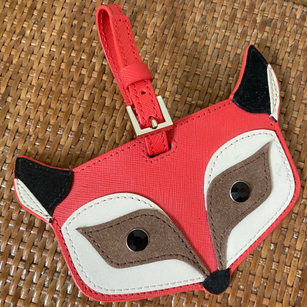 Kate Spade Fox luggage tag
